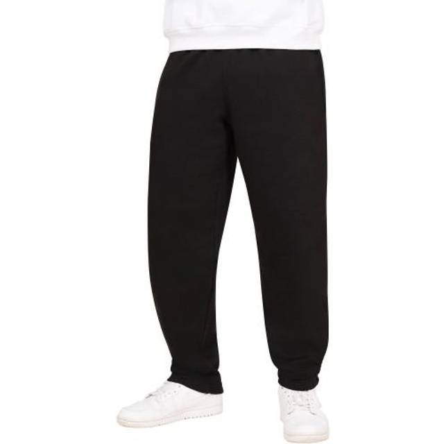 (XL R, White) Casual Classics Mens Blended Core Ringspun Cotton Oversized Jogging Bottoms
