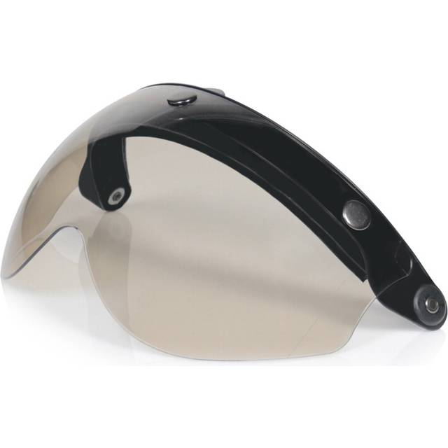 (3) 3-snap open face helmet visor vintage retro motorcycle helmet bubble shield