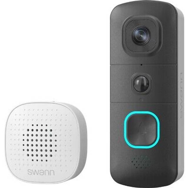 Swann 2K EVO Wireless Video Doorbell, Wi-Fi Security Camera, SwannShield Voice Assistent, Two-Way Audio, Motion Detection, Night Vision, Cloud