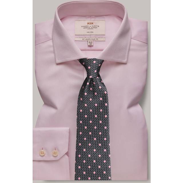 Hawes & Curtis Slim Fit Pink Pique Non-Iron Shirt Size: 16" collar, 36" sleeve