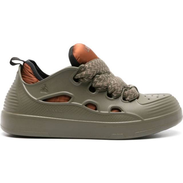 Lanvin - Curb interchangeable-lining sneakers - men - Calf Leather/Rubber/Fabric - 41 - Green
