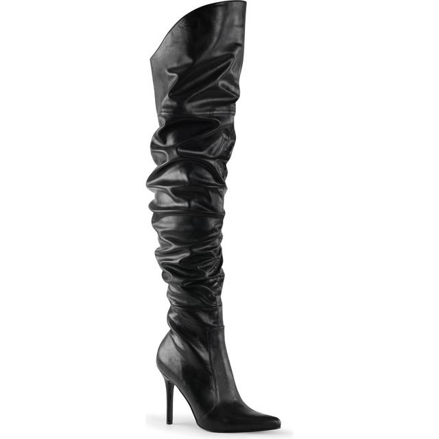 (UK 5/EU 38/US 8) Pleaser Womens Boots CLASSIQUE-3011 Blk Faux Leather
