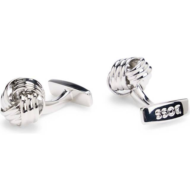 Knot cufflinks in silver-tone brass - Silver