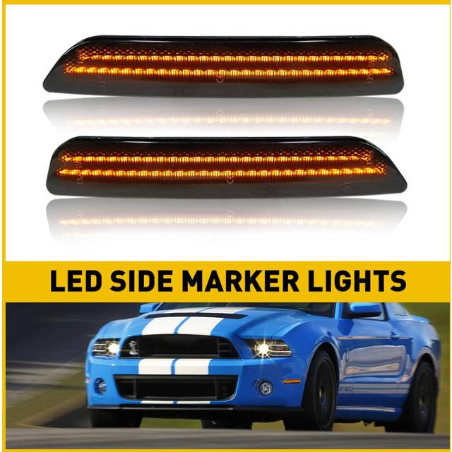 2Pcs For Mustang LED Rear Side Marker Lamp car lights For Ford Mustang