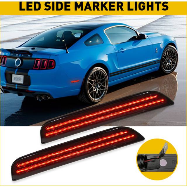 2Pcs For Mustang LED Rear Side Marker Lamp car lights For Ford Mustang
