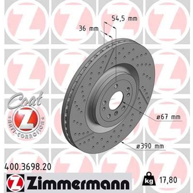 Brake Disc COAT Z 400.3698.20 Zimmermann 400369820