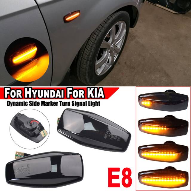 Dynamic Flashing Turn Signal LED Side Marker car light For KIA Rio Sportage