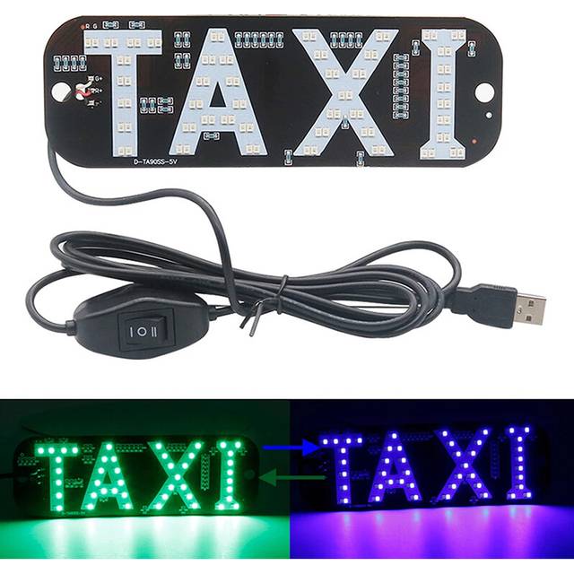 Taxi car light,Dual Colors Taxi LED Sign Decor, 2 Color Changeable Taxi