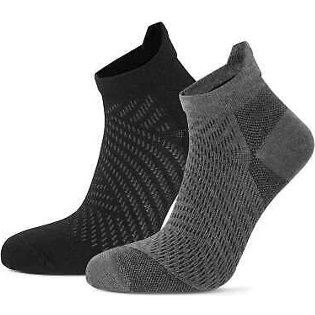 (3 UK-5 UK, Black/Dark Grey) TOG24 Unisex Adult Steyr Marl Trekking Socks (Pack of 2)