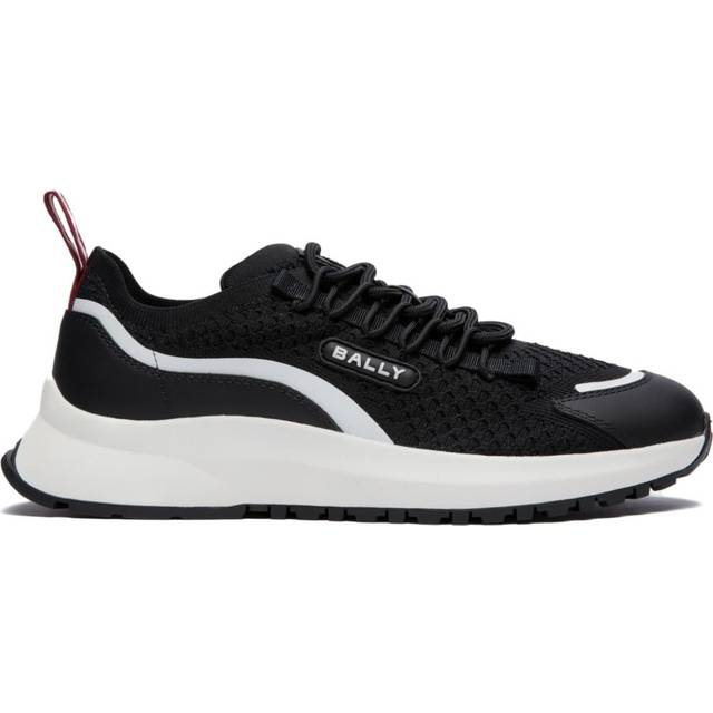 Bally - logo-appliqué mesh-panelling sneakers - men - Calf Leather/Polyester/Rubber/Fabric - 45 - Black
