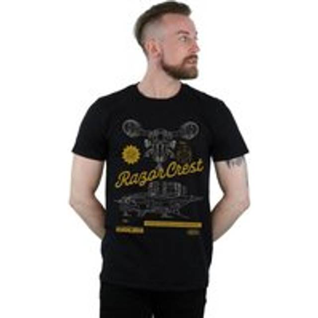 Star Wars Mens The Mandalorian The Razor Crest T-shirt L svart