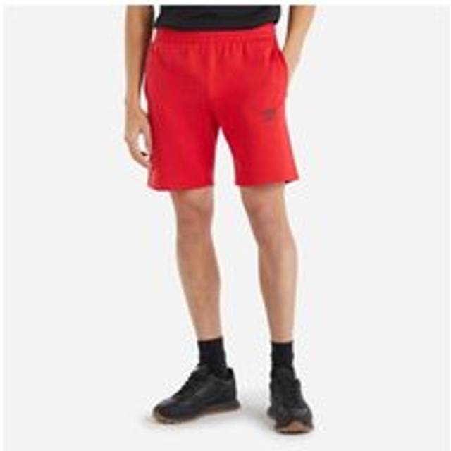 Fleece Logo Casual Shorts - Red - M