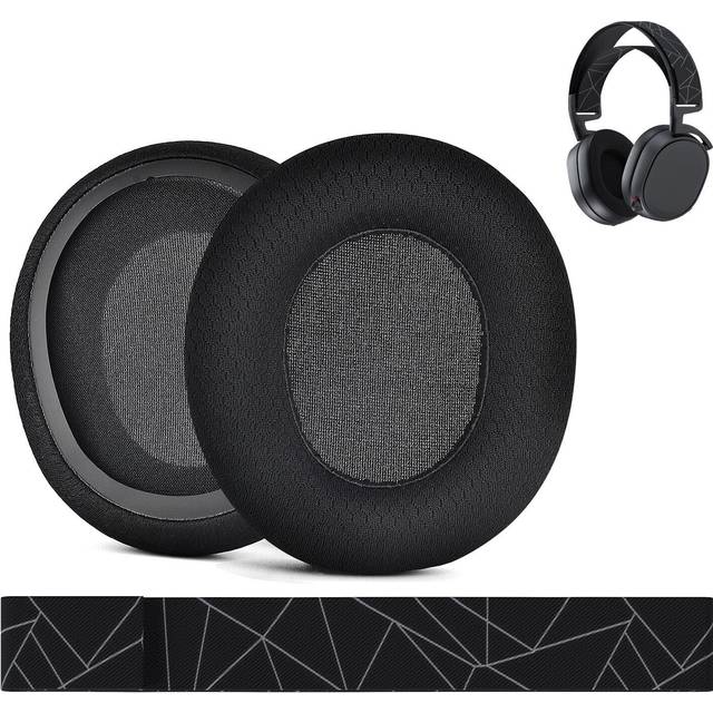 Ersättnings Öronkuddar och Pannband för SteelSeries Arctis 7/9 / Pro & Prime Wireless Gaming Hörlurar från MMOBIEL - Mesh Fabric Hörlurskuddarr och Tyg Huvudband Topp Dyna Kudde