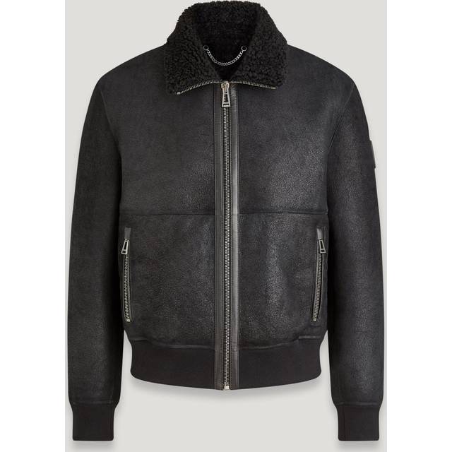 Belstaff Trace Jacket Men's English Shearling Black Size L
