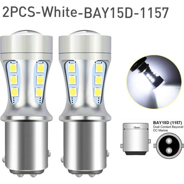 2x P21W BA15S LED Canbus 1156 BAY15D 1157 P21/5W LED Bulbs T15 R5W car