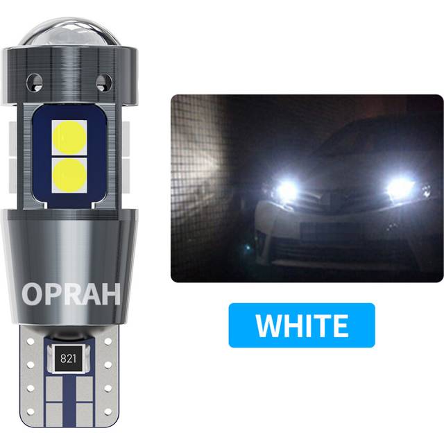 2PCS W5W T10 LED Canbus 12V 6000K Super Bright 3030 10 SMD Clearance Wedge