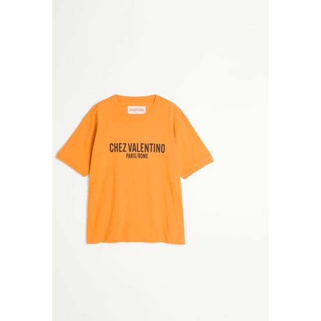 Valentino "Chez" Logo T-Shirt - Orange - M
