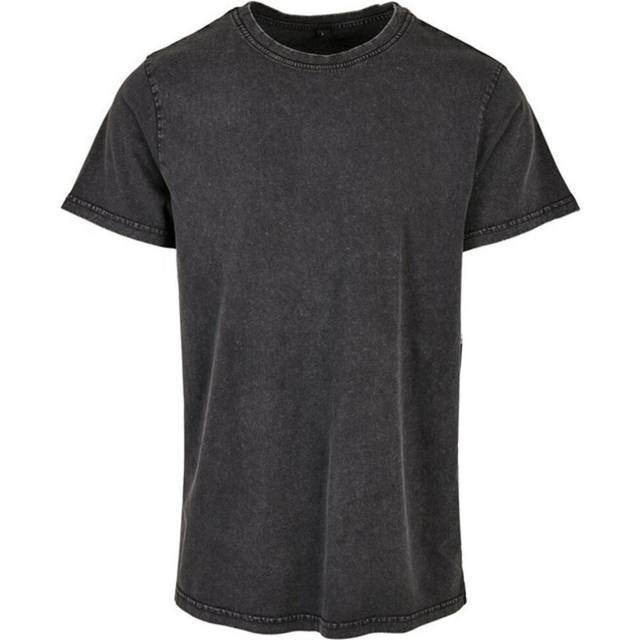(5XL, Black) Build Your Brand Mens Acid Wash T-Shirt