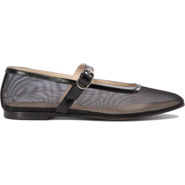 Le Monde Beryl Black Mesh Mary Jane Ballerina Flats - BLA BLACK - IT 35.5