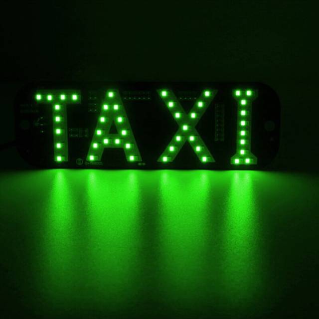 12V LED Taxi Cab Indicator Energy Saving Long Life Lamp Windscreen Sign