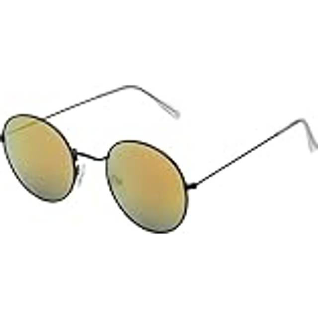Runde Damen Herren Sonnenbrille Verspiegelt One Size svart