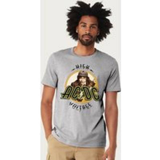 High Voltage Angus Young AC/DC T-Shirt - Mid Grey - XXL