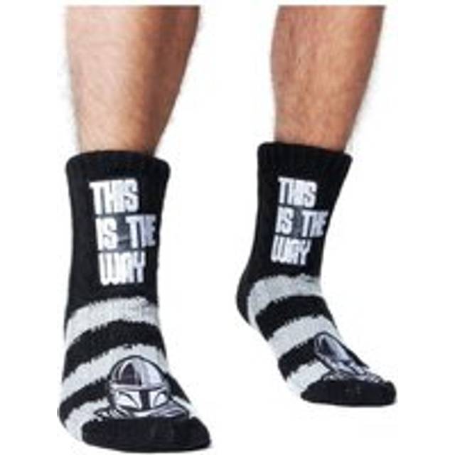 Disney the mandalorian fluffy socks, baby yoda mens slipper socks, warm knitted