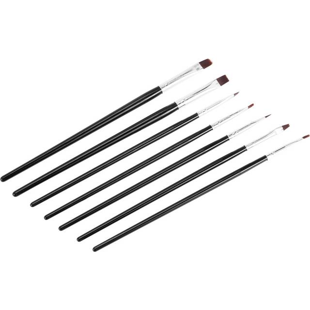 LLhappy 7x Acrylic UV Gel Nail Brush Set Art Design Pen black
