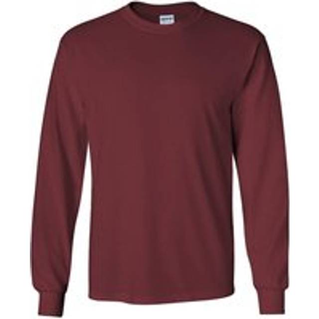 Gildan Ultra Cotton Adult Long Sleeve T Shirt 2400 Maroon S Colour: Ma