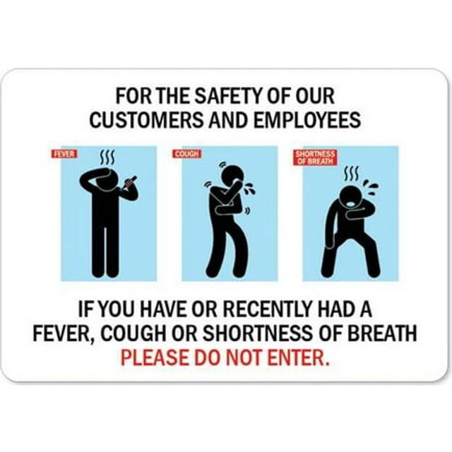 SignMission OS-NS-D-35-25349 Public Safety Sign - For the Safety of Our Customers & Employees