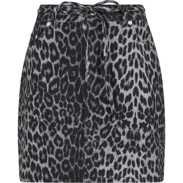Neo Noir Henrietta Leopard Skirt Dam Korta Kjolar Stl. 34 - Från Magasin - Grey Leopard (34)