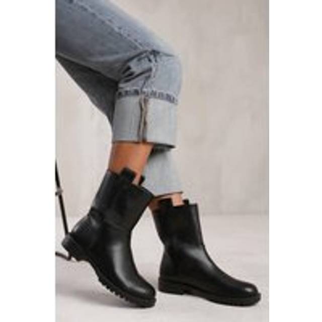 Where's That From Wheres Womens 'Winter' Mid Calf Boot With Stitching Detail - Black - Size UK 5
