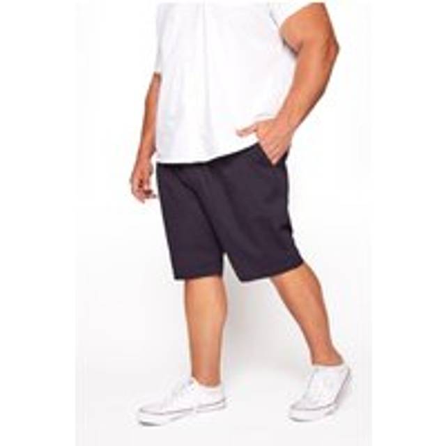Size 3Xl Mens Badrhino Big & Tall Navy Blue Stretch Elasticated Waist Chino Shorts Big & Tall - 3XL