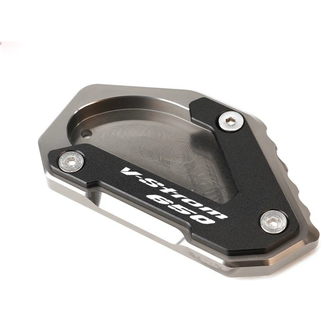(Vstrom650-Grey) Motorcycle Foot Side Stand Extension Pad Kickstand Plate For Suzuki V-Strom