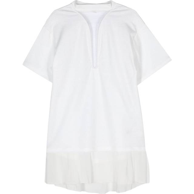 Victoria Beckham - Frame cut-out T-shirt dress - women - Elastane/Polyamide/Linen/Flax - 6 - White