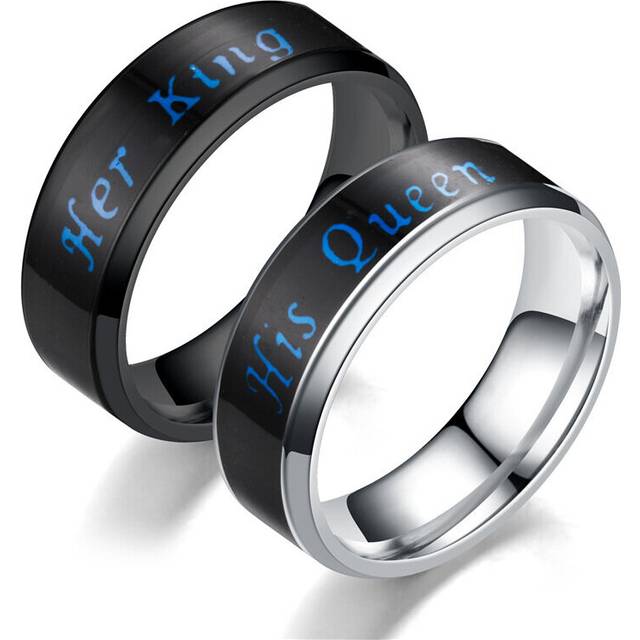 Bakeey Smart Sense Her King His Queen Couple Ring