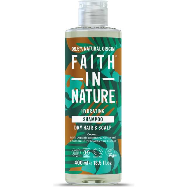 Faith In Nature Organic Coconut Shampoo, Hydrating for Dry Hair & Scalp, Vegan & Cruelty Free, No SLS, Silcones or Parabens, 400ml