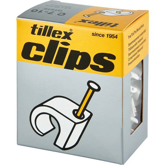 Tillex Clips 7-10mm (1,8x30mm spik) Vit (100-pak)