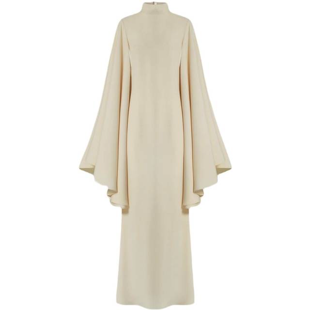 Taller Marmo - Mina draped-detail gown - women - Acetate/Acetate/Viscose/Silk - 36 - Neutrals