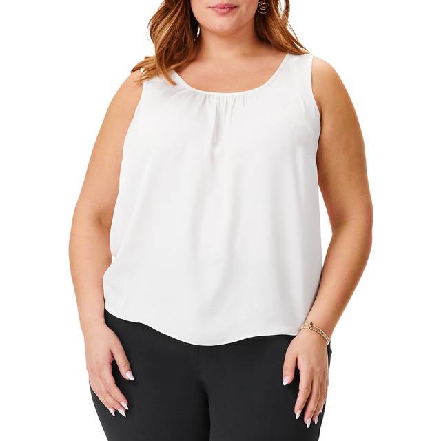 Nic+Zoe Plus Satin Chiffon Scoop Tank