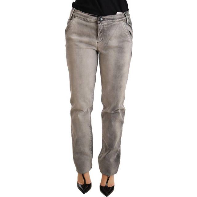 Ermanno Scervino Gray Washed Low Waist Skinny Trouser Cotton Jeans - W31