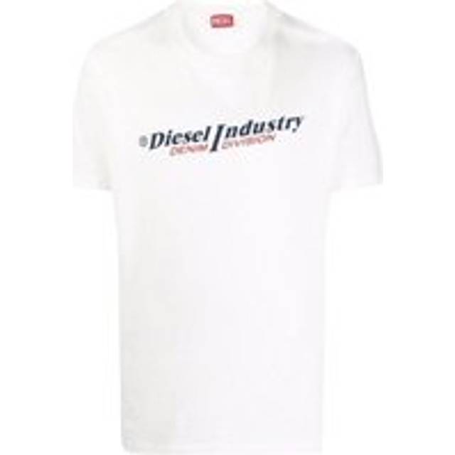 White Chest Logo Cotton T-Shirt (XL)