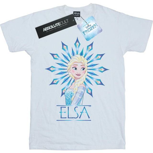 (XXL, White) Disney Mens Frozen Elsa Snowflake T-Shirt