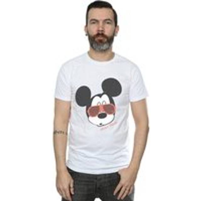 (M, White) Disney Mens Mickey Mouse Sunglasses T-Shirt
