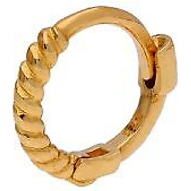 9ct Gold Tiny Twist Helix 7mm Hoop 26Ga Piercing