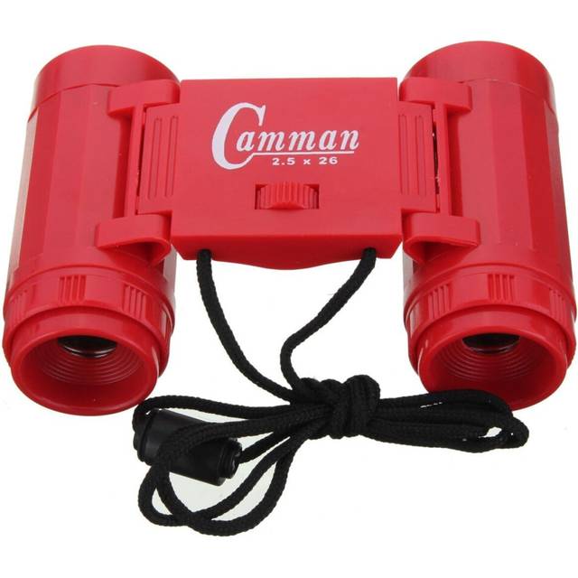 (Red) Children's 2.5 x 26 Magnification Toy Binocular Telescope + Neck Tie Strap