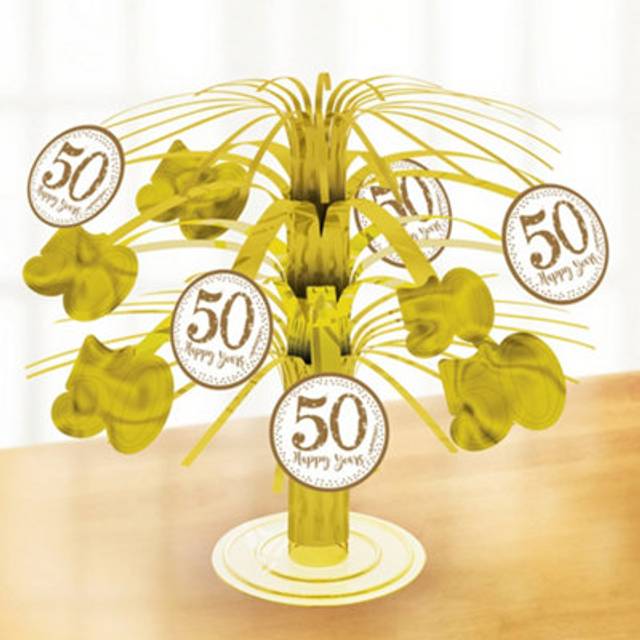 Amscan Gold 50 Year Anniversary Table Centrepiece