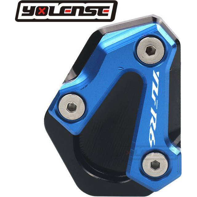 (Bule) Motorcycle CNC Kickstand Foot Side Stand Extension Pad Support Plate Enlarge