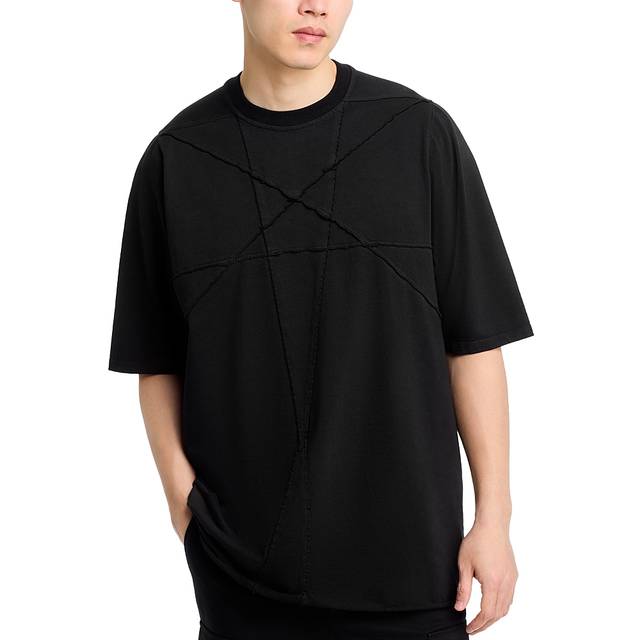 Rick Owens Drkshdw Mens Black Jumbo Short-sleeve Cotton-jersey T-shirt L - BLACK
