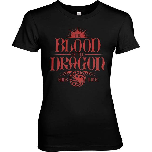Game of Thrones T-Shirt - House of the Dragon - Blood Of The Dragon Runs Thick - S to XXL - for Women - black
